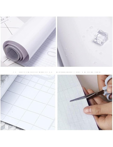 Papel Tapiz Autoadhesivo Removible tiltil Blanco Brillante 0.8 m