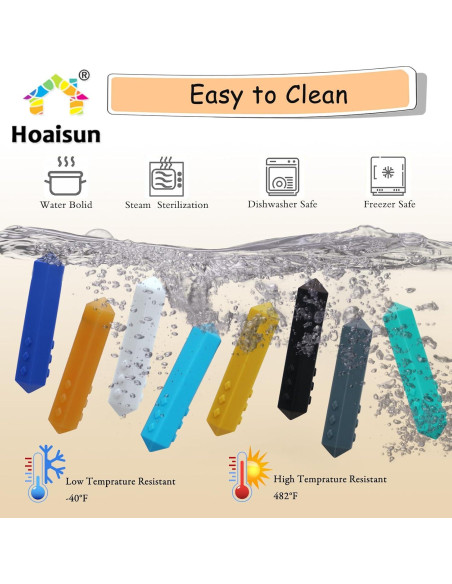 Collares Masticables Sensoriales Hoaisun - Paquete de 8 para Niños