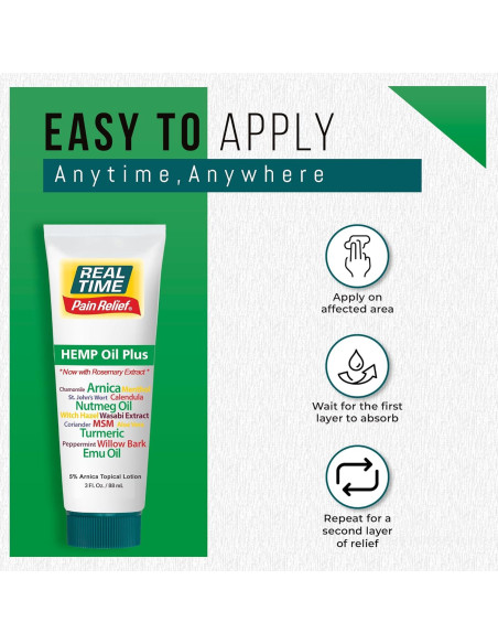 Aceite de Cañamo Plus Real Time Pain Relief 85g - Alivio Articulaciones