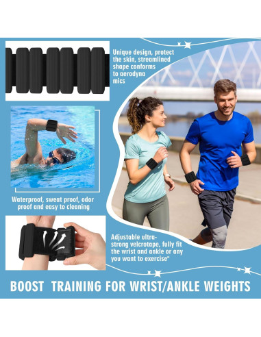 Pesas de Muñeca Ajustables Grednfhat 0.45 kg - 2 Pack