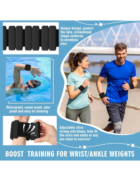 Pesas de Muñeca Ajustables Grednfhat 0.45 kg - 2 Pack