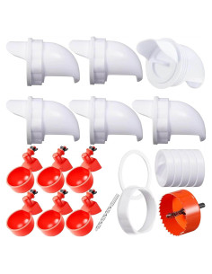 Comedero y Bebedero Automático YANZI para Pollos - 6 Puertos