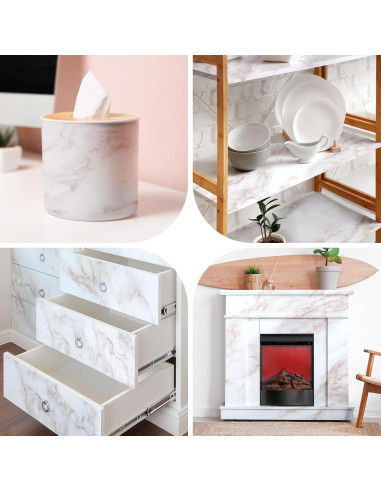 Papel de Contacto de Mármol Mate Rabbitgoo 30x200 cm