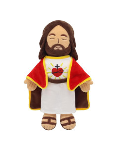 Muñeca de Jesús de Peluche 34 cm Yelakey con Chal Rojo