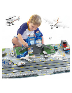 Juego de Aeropuerto WASAiKA con Aviones y Alfombrilla 55x81cm