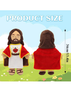Muñeca de Jesús de Peluche 34 cm Yelakey con Chal Rojo 2