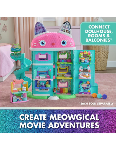 Set de Juego Gabby's Dollhouse Balcón Acuario MerCat 7 Piezas