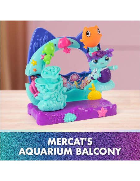 Set de Juego Gabby's Dollhouse Balcón Acuario MerCat 7 Piezas