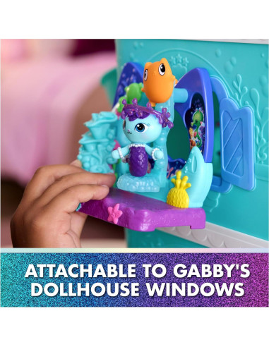 Set de Juego Gabby's Dollhouse Balcón Acuario MerCat 7 Piezas
