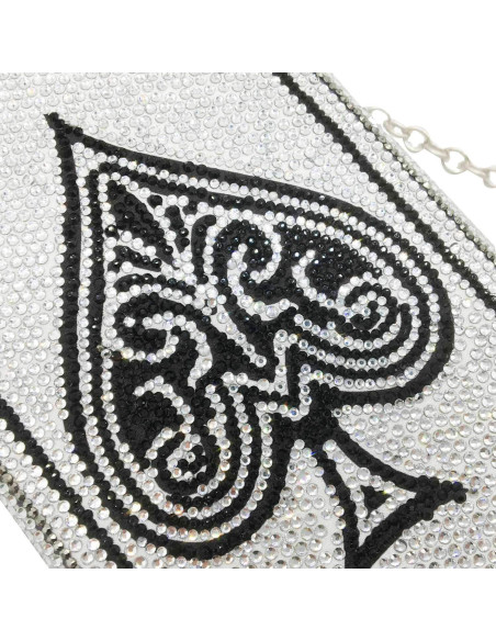 Bolso Clutch de Rhinestones Boutique De FGG Mini 18x9x4.5cm