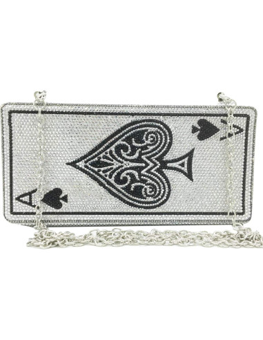 Bolso Clutch de Rhinestones Boutique De FGG Mini 18x9x4.5cm