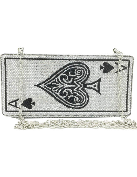 Bolso Clutch de Rhinestones Boutique De FGG Mini 18x9x4.5cm