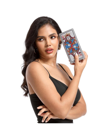 Bolso Clutch de Rhinestones Boutique De FGG Mini 18x9x4.5cm