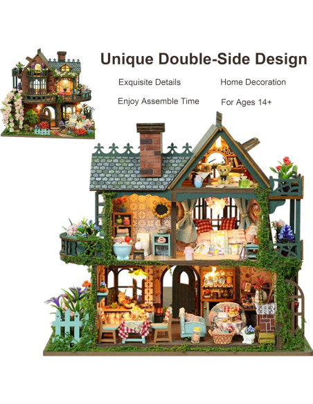 Kit de Casa en Miniatura DIY ISSEVE Jardín de Hadas 3D