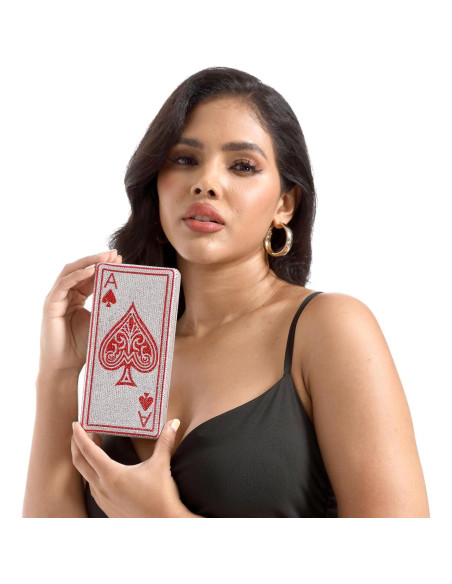 Bolso Clutch de Rhinestones Boutique De FGG Mini 18x9x4.5cm