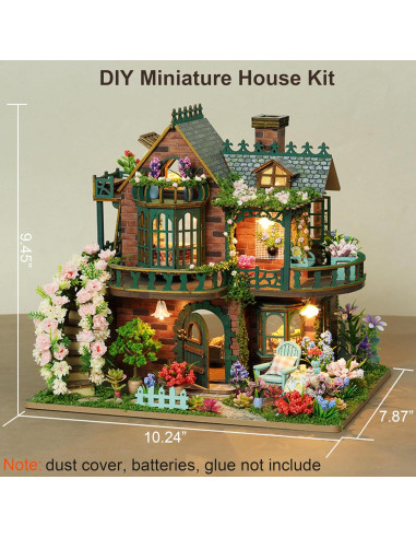 Kit de Casa en Miniatura DIY ISSEVE Jardín de Hadas 3D