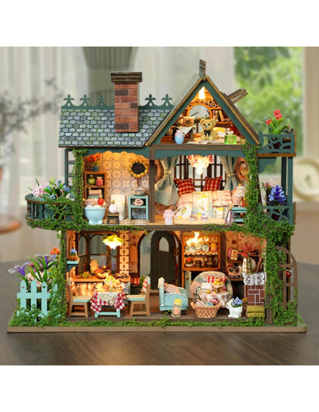 Kit de Casa en Miniatura DIY ISSEVE Jardín de Hadas 3D