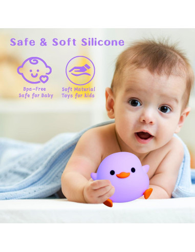 Luz Nocturna de Pato AVEKI Multicolor Recargable para Niños
