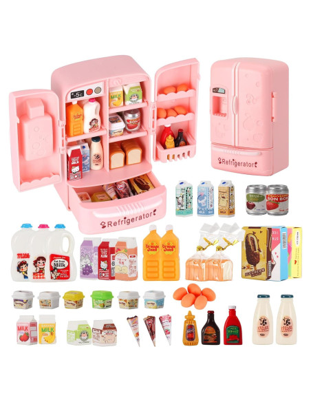 Mini Refrigerador Juguete KIMO con 42 Accesorios de Comida
