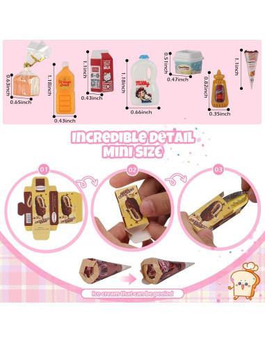 Mini Refrigerador Juguete KIMO con 42 Accesorios de Comida