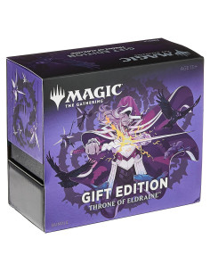 Magic The Gathering Throne of Eldraine Paquete de Regalo - 10 Paquetes + Coleccionista