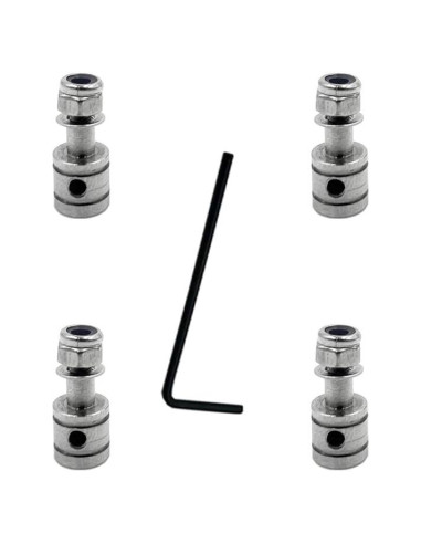 4PCS Conector de varilla de empuje 2mm URIMPAVIDO Acero Inox