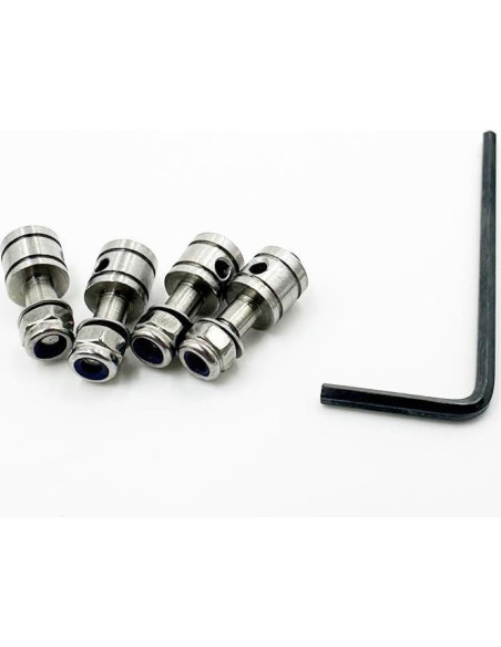 4PCS Conector de varilla de empuje 2mm URIMPAVIDO Acero Inox