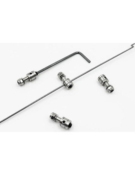 4PCS Conector de varilla de empuje 2mm URIMPAVIDO Acero Inox