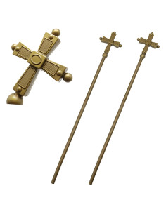 Cetro de Juguete Egipcio Dorado Flyekist - 2 Piezas Ajustables 114 cm