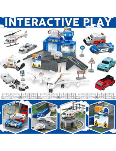 Juego de Aeropuerto WASAiKA con Aviones y Alfombrilla 55x81cm 2