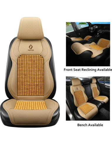 Funda de Asiento de Coche FREESOO Beige con Masaje y Refrigeración