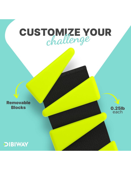 Pesas de Muñeca y Tobillo DIBIWAY 2 lbs Ajustables para Mujeres