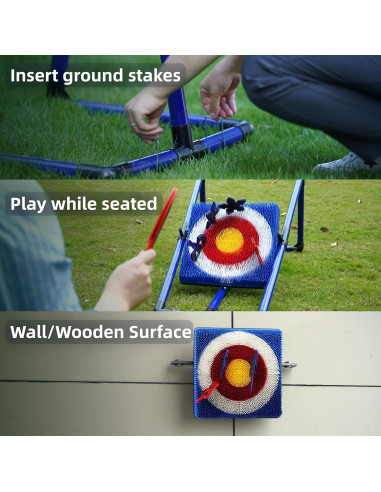 Juego de Lanzamiento de Hachas BunnyBoo TB01-US - 4 Hachas y Dardos