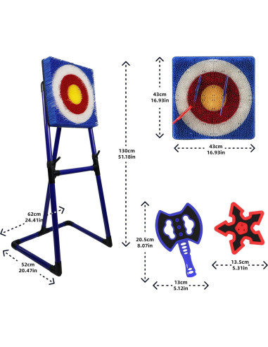 Juego de Lanzamiento de Hachas BunnyBoo TB01-US - 4 Hachas y Dardos