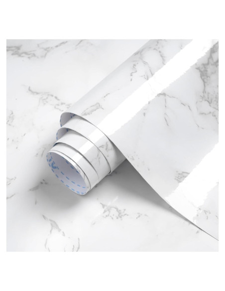 Papel Tapiz Autoadhesivo Dimoon 30x200cm Mármol Blanco Vinilo Papel Tapiz Autoadhesivo Dimoon 30x200cm Mármol Blanco Vinilo