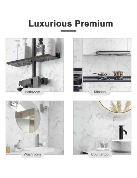 Papel Tapiz Autoadhesivo Dimoon 30x200cm Mármol Blanco Vinilo Papel Tapiz Autoadhesivo Dimoon 30x200cm Mármol Blanco Vinilo