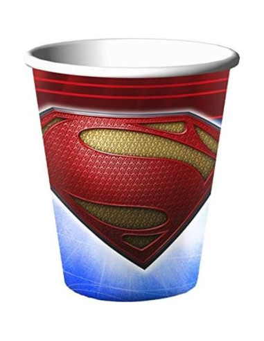 Suministros de Fiesta de Cumpleaños Superman - 16 Platos, Vasos, Invitaciones