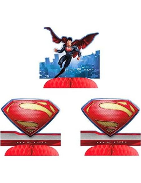 Suministros de Fiesta de Cumpleaños Superman - 16 Platos, Vasos, Invitaciones