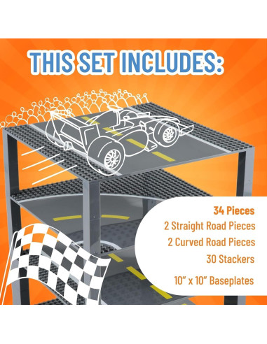 Placas Base Apilables Strictly Briks 25.4 cm - Paquete de 4