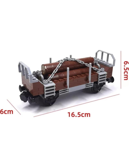 Set de Bloques de Construcción Carreta de Ferrocarril General Jim 180 Piezas