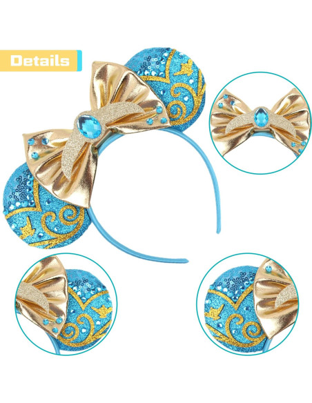 Diadema de Orejas de Ratón MADO JSM-diamond para Niños y Adultos