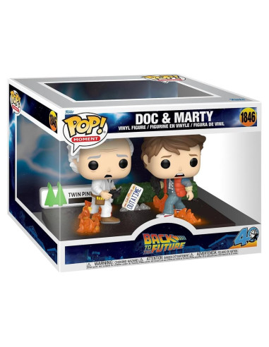 Funko Pop! Regreso al Futuro - Doc y Marty - Figura 12.2 cm