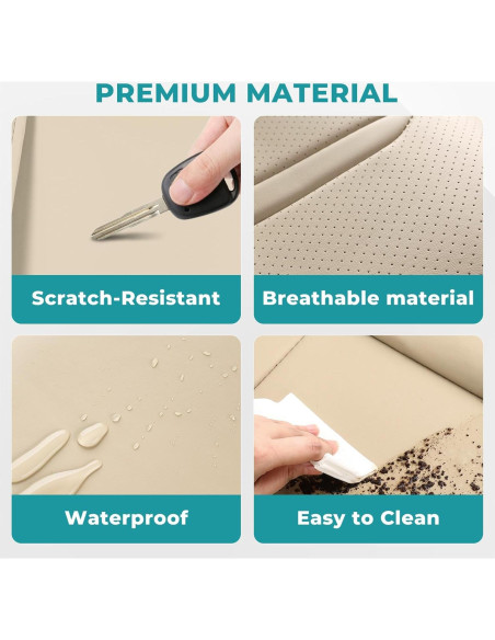 Cubiertas de Asientos de Coche FEINEPRO Juego Completo Beige