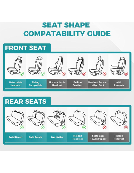 Cubiertas de Asientos de Coche FEINEPRO Juego Completo Beige