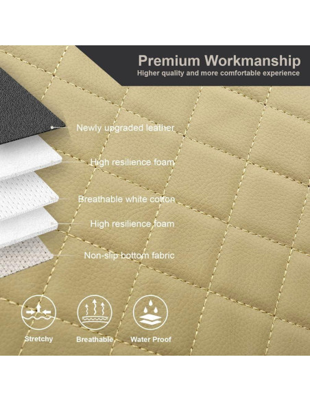 Funda de Asiento Delantero GIANT PANDA Beige Universal Cuero