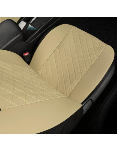 Funda de Asiento Delantero GIANT PANDA Beige Universal Cuero