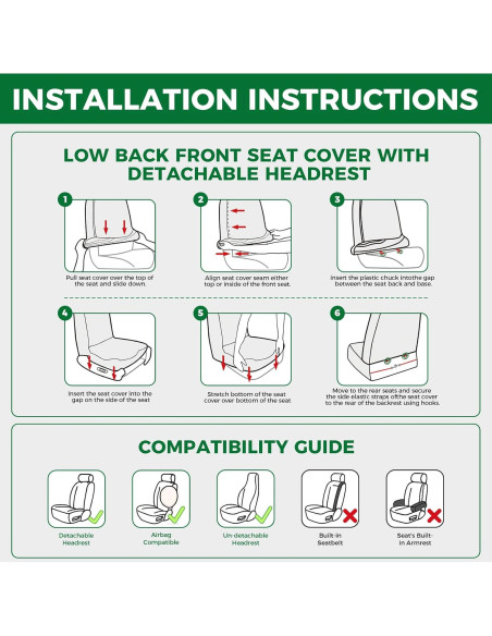 Funda de Asiento Delantero GIANT PANDA Beige Universal Cuero