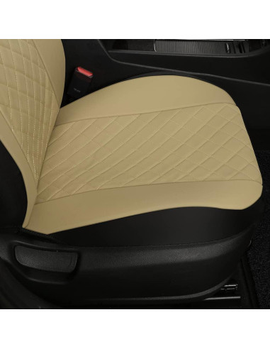 Funda de Asiento Delantero GIANT PANDA Beige Universal Cuero