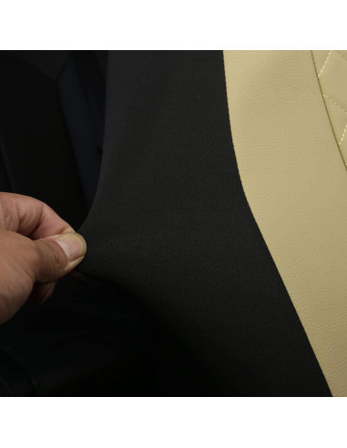 Funda de Asiento Delantero GIANT PANDA Beige Universal Cuero