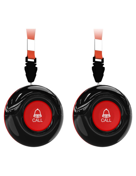 Botón de Llamada Inalámbrico SanJie con 2 Botones de Pánico Botón de Llamada Inalámbrico SanJie con 2 Botones de Pánico